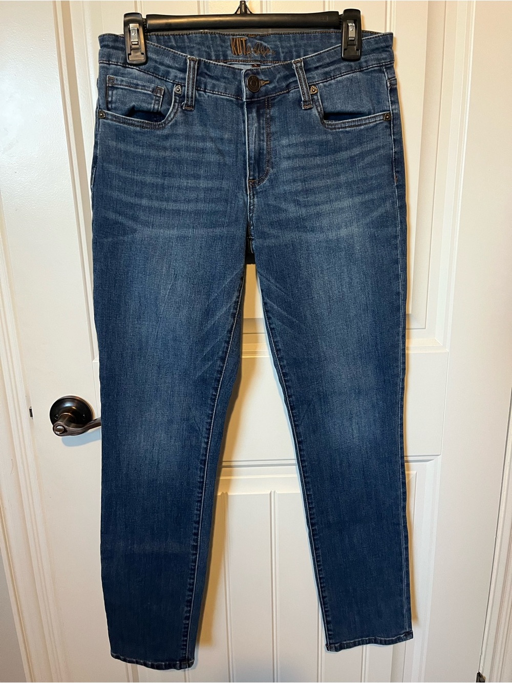 Kut from the Kloth Straight Leg Jeans in Dark Blue Wash